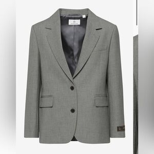 Suit Set Aritzia Babaton New Agency Blazer Heather Grey Wilfred Effortless Pant